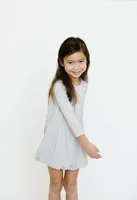 Organic Kids Bubble Dress Fog