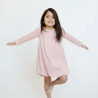 Organic Kids Bubble Dress Rosewater