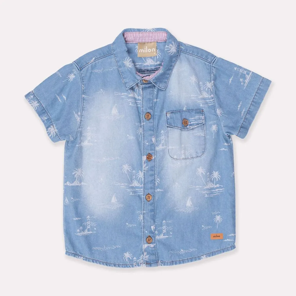 Milon Shirt | Blue Denim