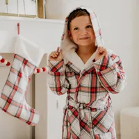 Classic Plaid Sherpa Lined Flannel Robe