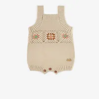 CREAM PATTERNED ONE-PIECE CROCHET, NEWBORN