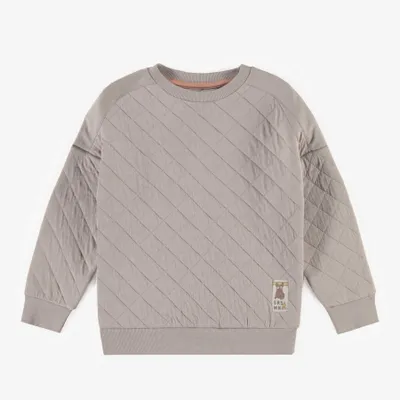 GREY SWEATER QUILTED JERSEY, CHILD