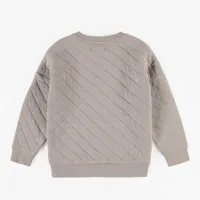 GREY SWEATER QUILTED JERSEY, CHILD