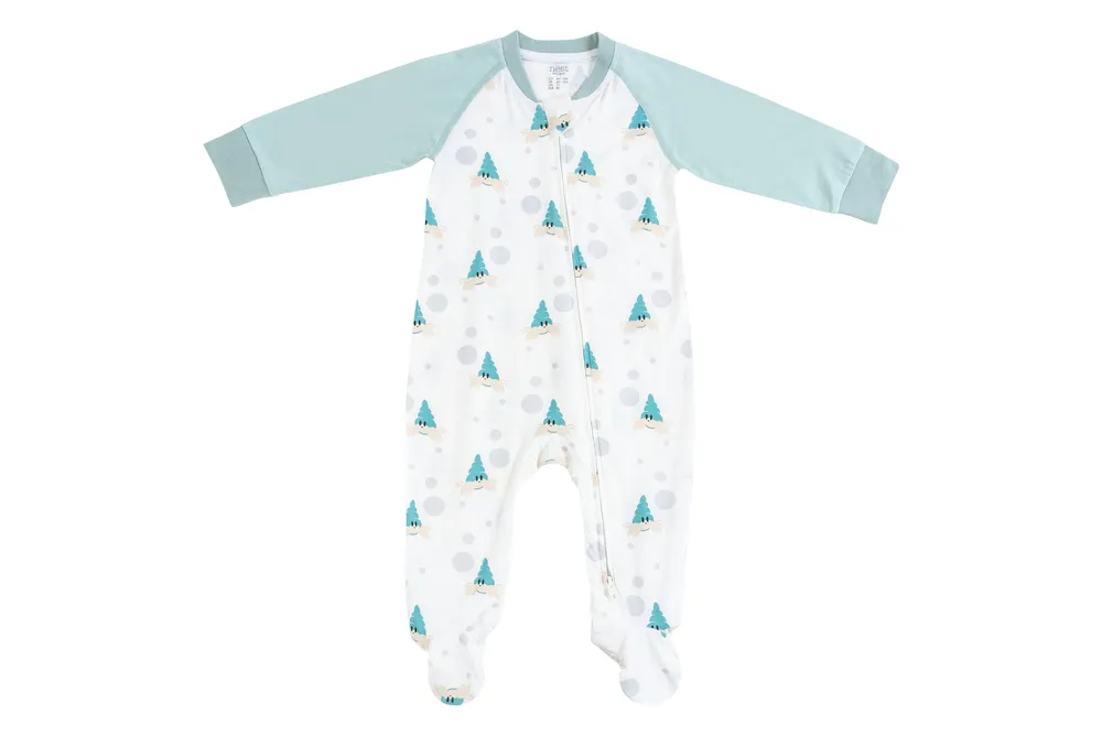 Bamboo Jersey One-Piece Zip Footed Sleeper - The Happy Hermit