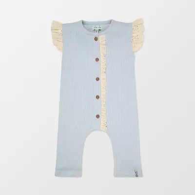 Lace Rib Dungarees