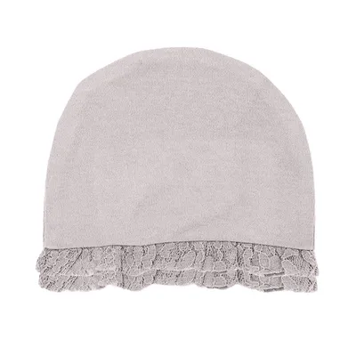 Organic Lace Ruffle Cap Fog