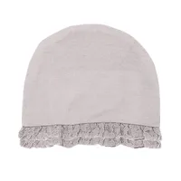 Organic Lace Ruffle Cap Fog