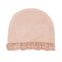 Organic Lace Ruffle Cap Rosewater