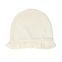 ORGANIC RUFFLE CAPS - BEIGE