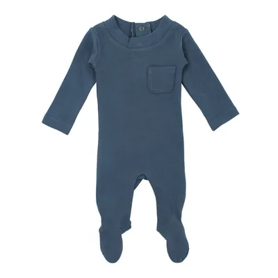 Organic Mock-Neck Footie Abyss