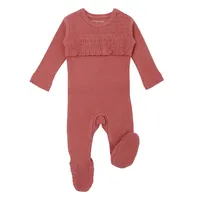 Organic Smocked Footie Sienna