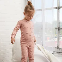 Rainbow Print on Dusty Pink PJ Set