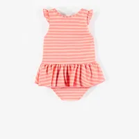 PINK STRIPED ONE-PIECE SWIMSUIT, BABY GIRL