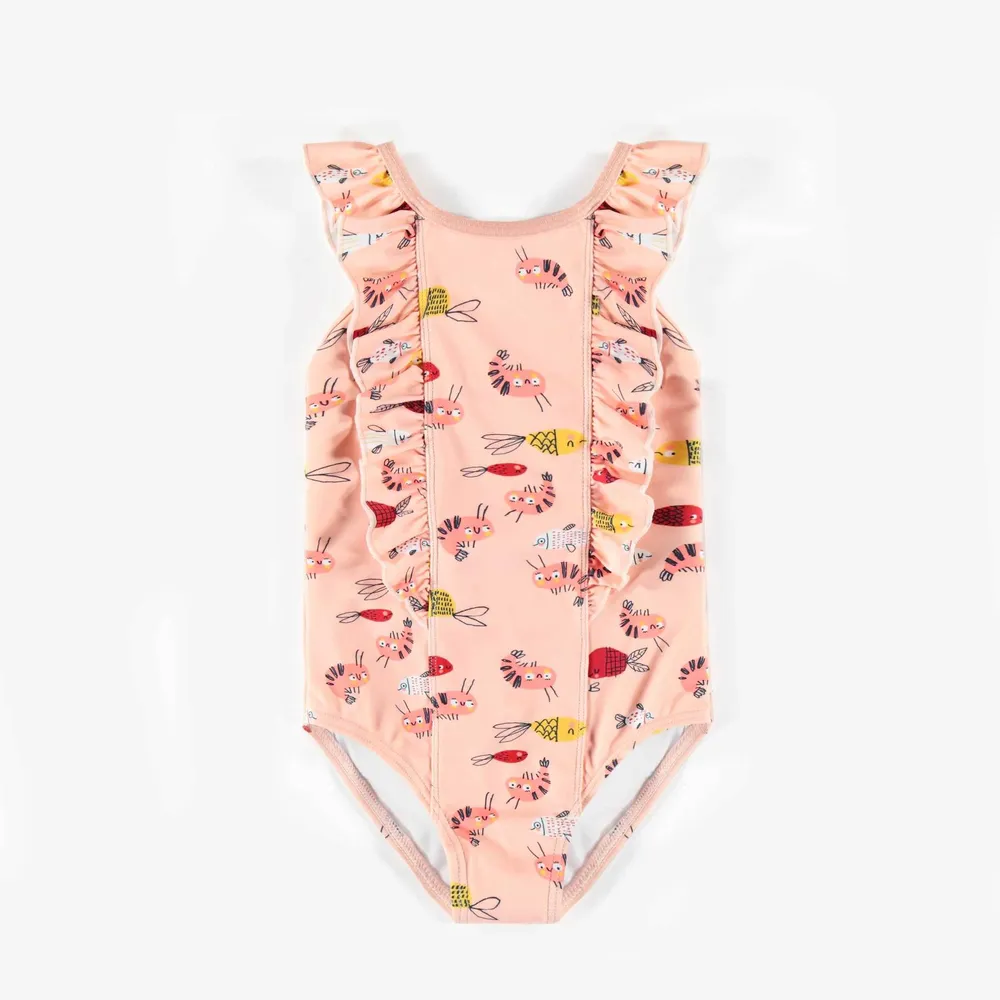 PINK ONE-PIECE SWIMSUIT, GIRL