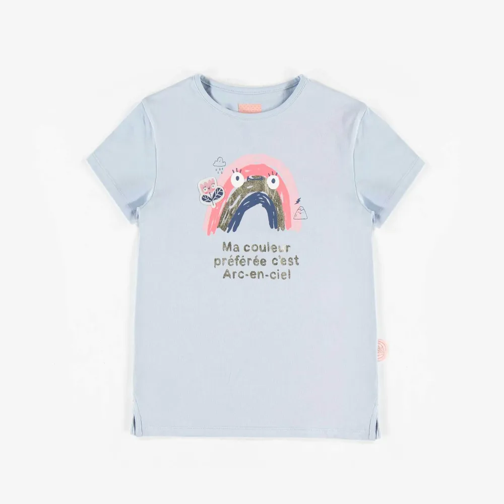 BLUE SHORT-SLEEVE T-SHIRT, GIRL