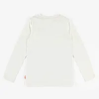 ORGANIC CREAM LONG-SLEEVE T-SHIRT, GIRL