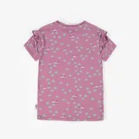 PURPLE PATTERN SHORT-SLEEVE T-SHIRT, GIRL