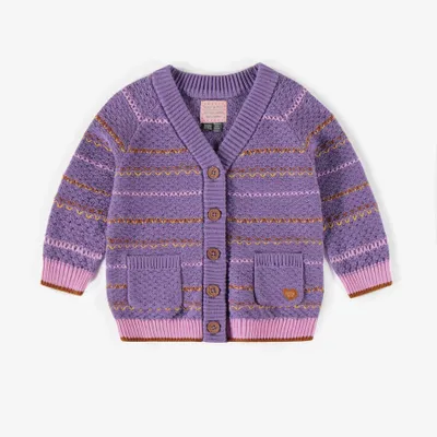 CARDIGAN STYLE KNIT VEST, BABY