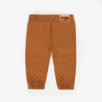 BROWN BONDED JOG PANTS, BABY