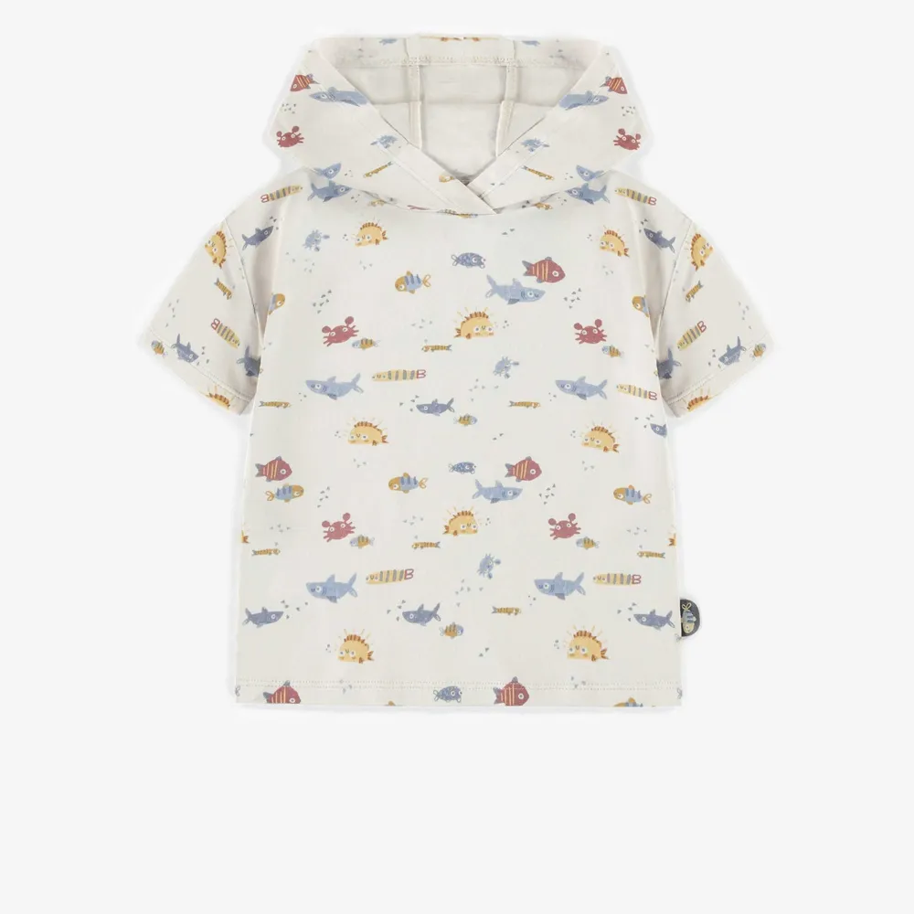 PATTERNED HOODED T-SHIRT, BABY