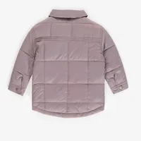 PLATINUM GREY QUILTED OVERSHIRT WITH RECYCLED FIBER INSULATION