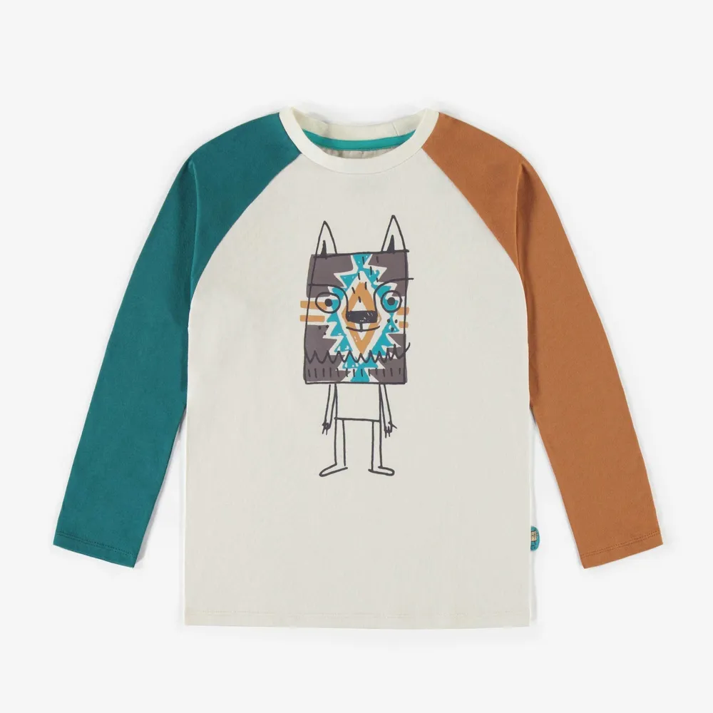 COLOUR BLOCK SLEEVE T-SHIRT, CHILD