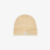 YELLOW STRIPED BEANIE, NEWBORN