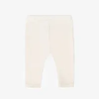 CREAM LEGGINGS ORGANIC COTTON, NEWBORN