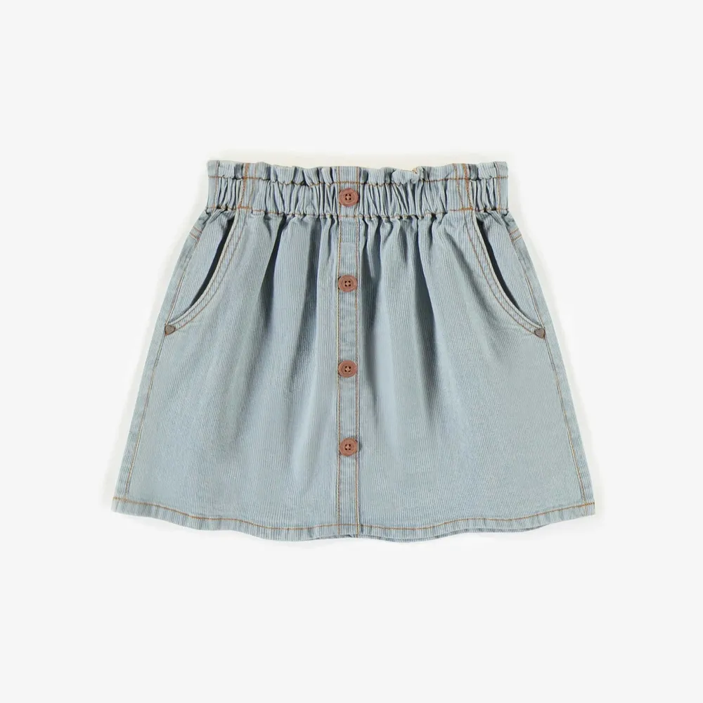 STRETCHY RAILROAD DENIM SKIRT, CHILD