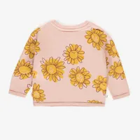 PINK FLOWERY SWEATER FRENCH TERRY, BABY