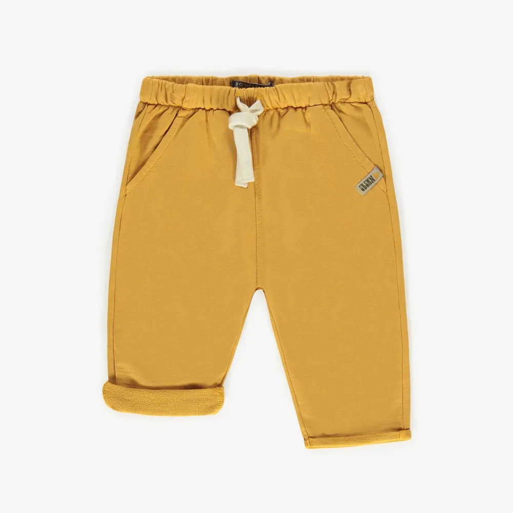 MUSTARD PANT RELAXED FIT FRENCH TERRY, BABY