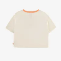 CREAM CROP T-SHIRT COTTON, CHILD