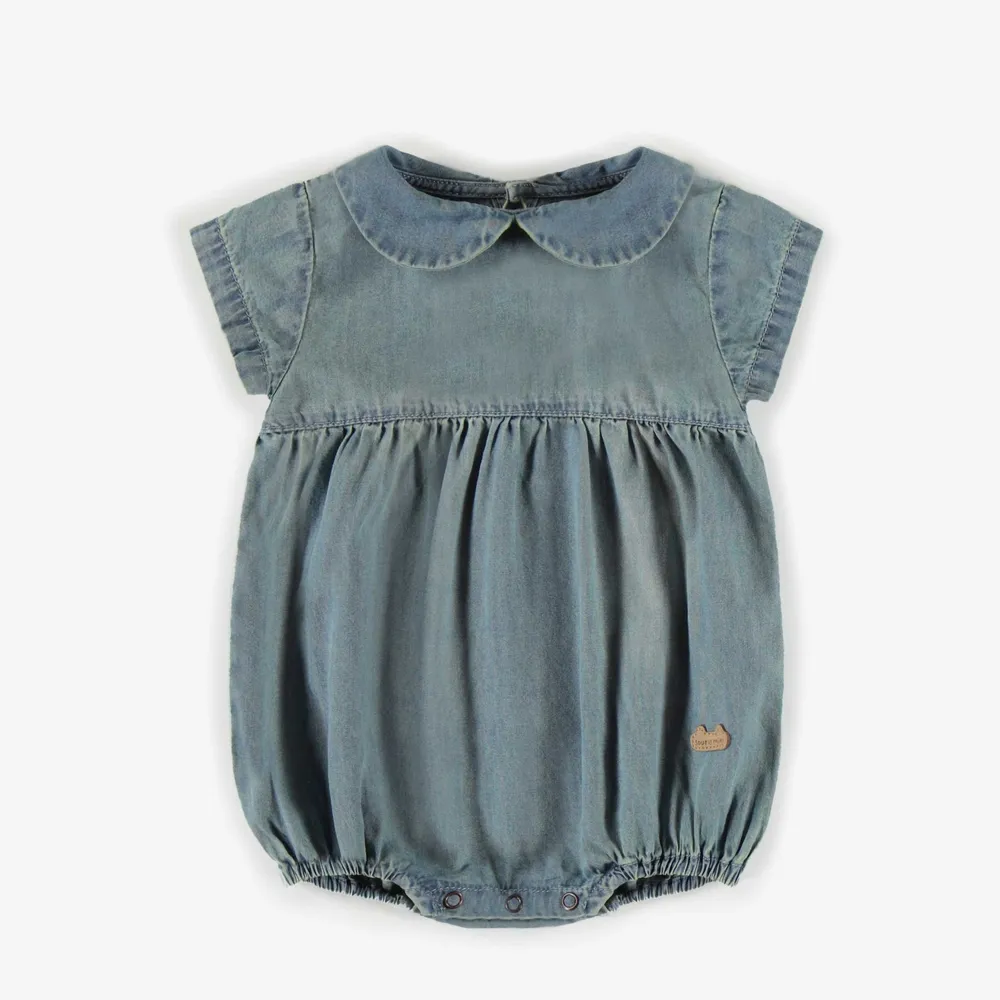 SHORT SLEEVES DRESS DENIM, NEWBORN