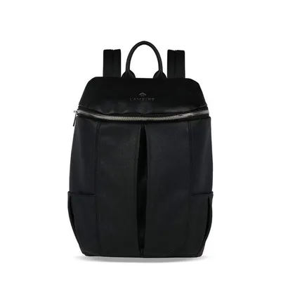 The SARA - Women's Black Vegan Leather Backpack