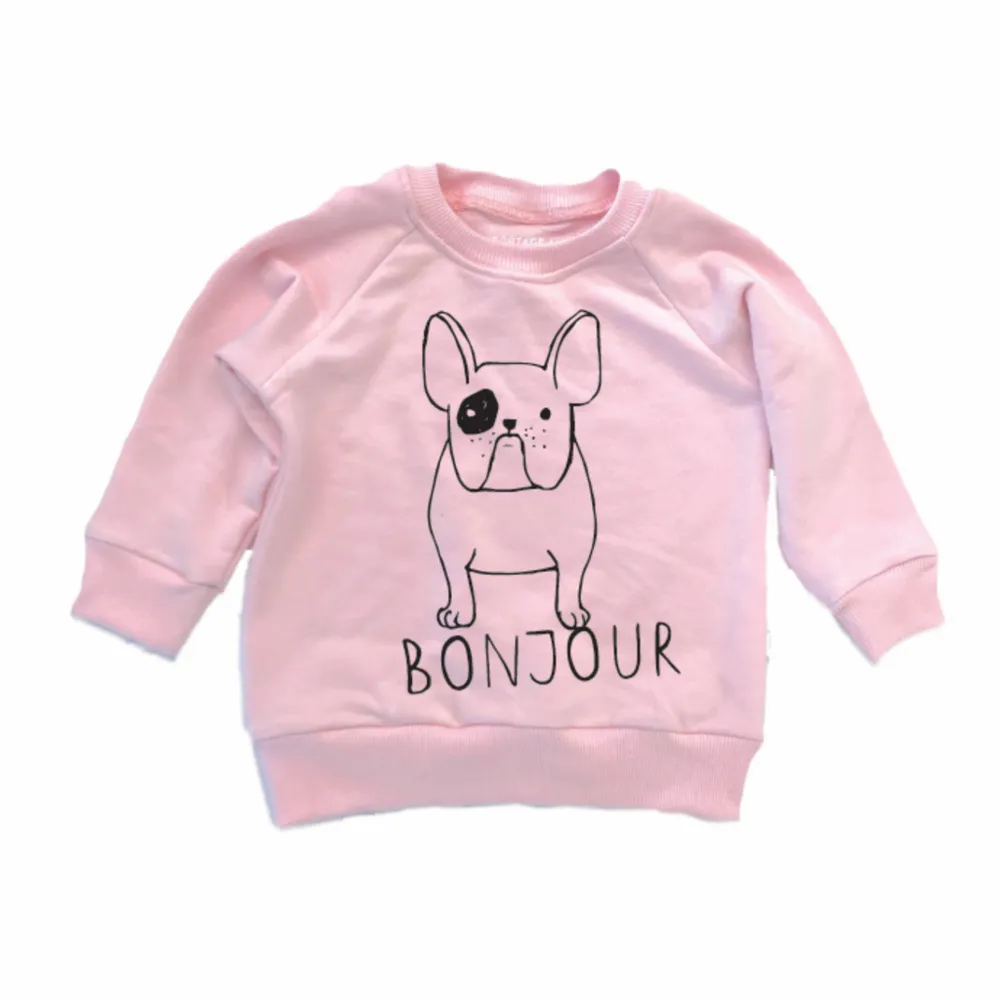 THE BONJOUR FRENCHIE SWEATSHIRT PINK