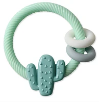 Ritzy Rattle Silicone Teether Rattle | Cactus Mint Green