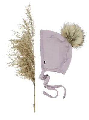 Brimless Pom Bonnet | Mauve