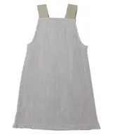 Organic Kids Ribbed Tank Dress Light Grey
