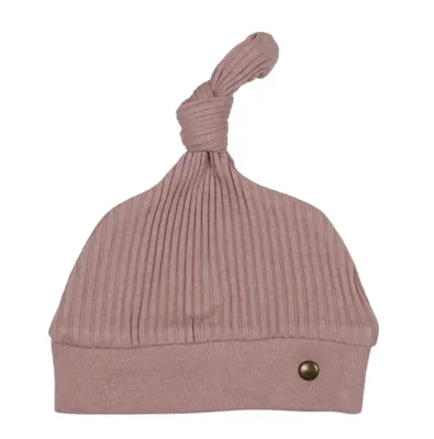 Ribbed Top Knot Hat Thistle