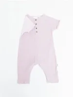 The Remix Romper - Pink Cloud Stripe Mix