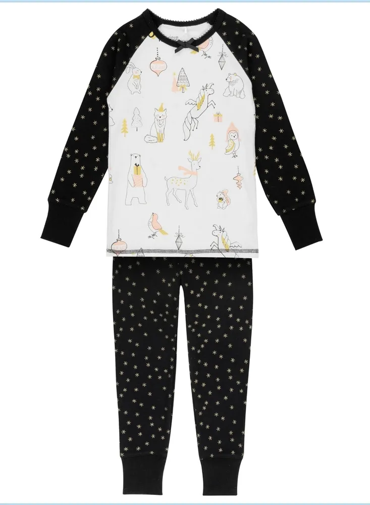 Christmas Forest Animals Pajama Set