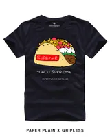 TACO SUPREME TEE BLACK (GRIPLESS COLLAB)