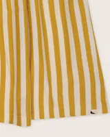 Wide Stripe Mustard Dress