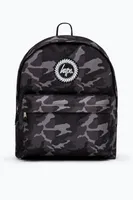 BLACK & GREY MONO CAMO BACKPACK