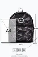 BLACK & GREY MONO CAMO BACKPACK