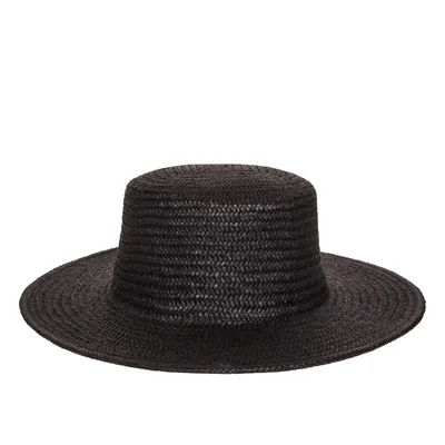 TAKE COVER STRAW HAT BLACK