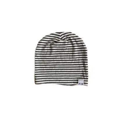 The Charcoal Striped Beanie