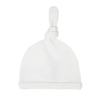 Velveteen Top-Knot Hat White