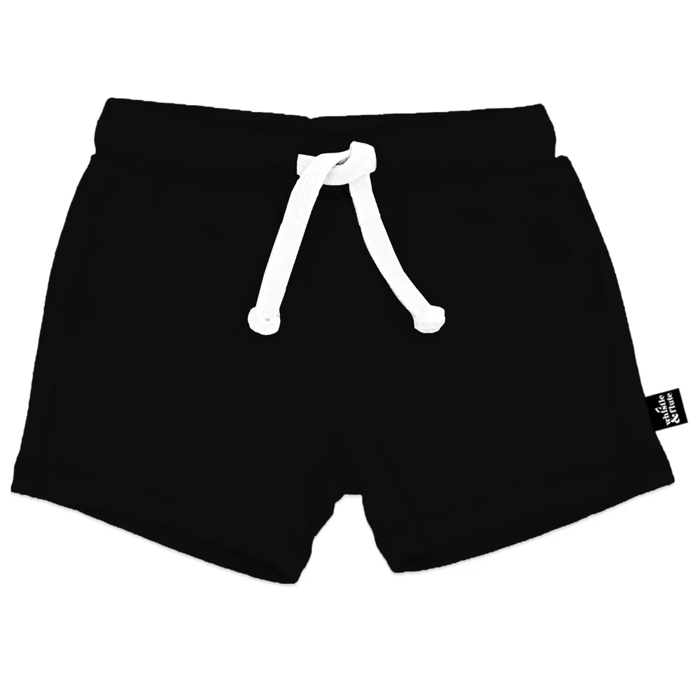 BAMBOO DRAWSTRING SHORTS - BLACK