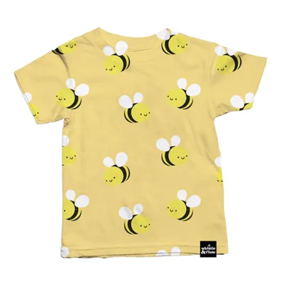 Kawaii Bee Allover Print T-Shirt